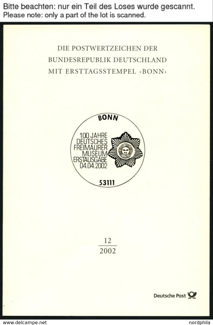 JAHRESSAMMLUNGEN Js 10 BrfStk, 2002, Jahressammlung, Pracht, Mi. 130.- - Collections