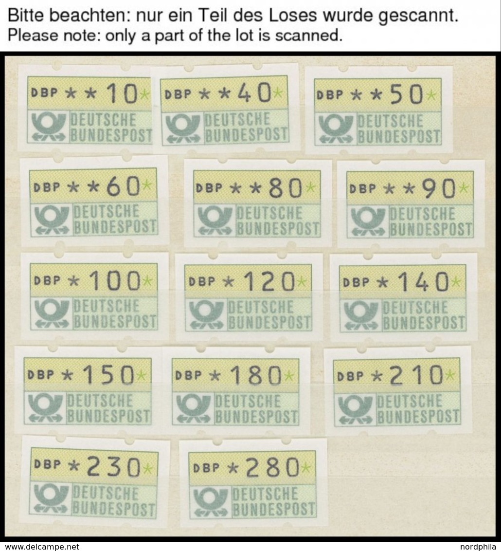 AUTOMATENMARKEN A **, 1981/2, Postfrische Partie Automatenmarken, Dabei Komplette Sätze, Ergänzungswerte, Rückseitige Zä - Machine Labels [ATM]