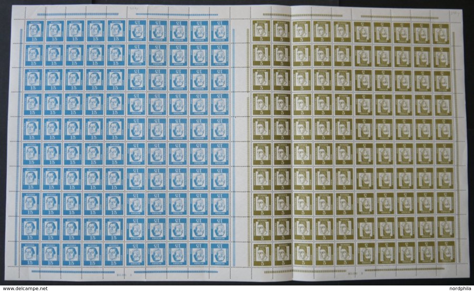 ZUSAMMENDRUCKE MHB 7 **, 1963, Markenheftchenbogen Albertus/Luther, Pracht, Mi. 100.- - Used Stamps