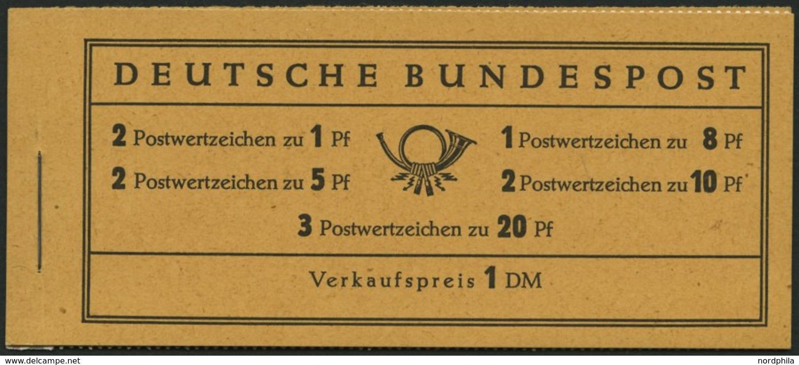 MARKENHEFTCHEN MH 4YII **, 1960, Markenheftchen Heuss Lieg. Wz., Type II, Pracht, Mi. 90.- - Sonstige & Ohne Zuordnung