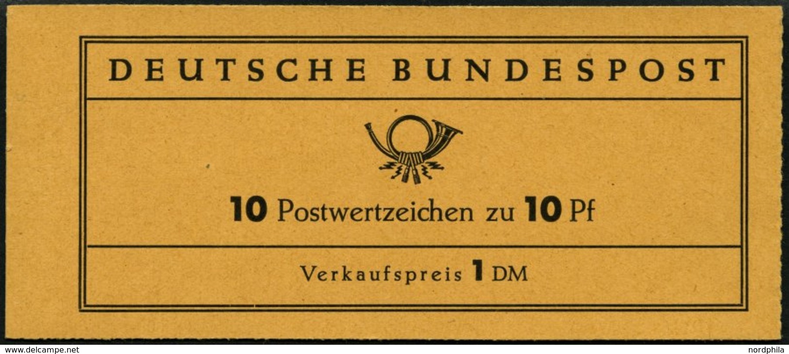 ZUSAMMENDRUCKE MH 6b **, 1960, Markenheftchen Heuss Lumogen, Erstauflage, Mit Roter Bogenlaufnummer, Pracht, Fotoattest  - Sonstige & Ohne Zuordnung
