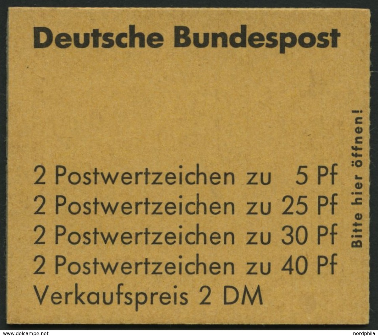 MARKENHEFTCHEN MH 19aRLV II **, 1973, Markenheftchen Unfallverhütung, Randleistenvariante II, Pracht, Mi. 120.- - Other & Unclassified