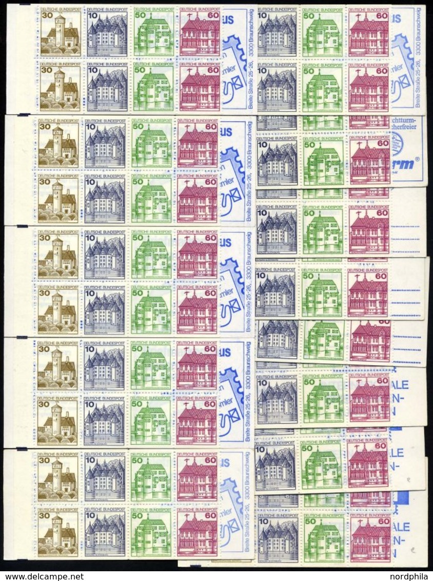 ZUSAMMENDRUCKE MH 23 **, 1980, Burgen Und Schlösser, Kleines Lot Von 13 Markenheftchen, Fast Nur Prachterhaltung, Mi. 16 - Altri & Non Classificati