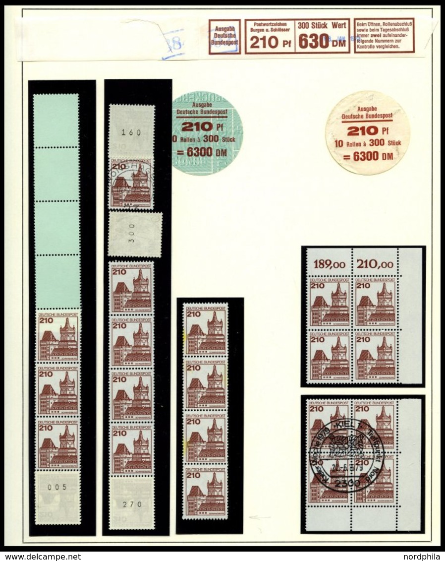 ROLLENMARKEN A. 179-1143R **,o , 1954-82, Fast Nur Postfrische Sammlung Rollenmarken Mit Vielen Besseren Ausgaben Und Be - Roller Precancels