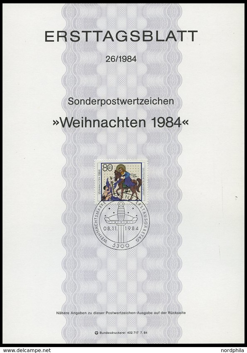 ERSTTAGSBLÄTTER 1197-1233 BrfStk, 1984, Kompletter Jahrgang, ETB 1 - 26/84, Pracht - Autres & Non Classés