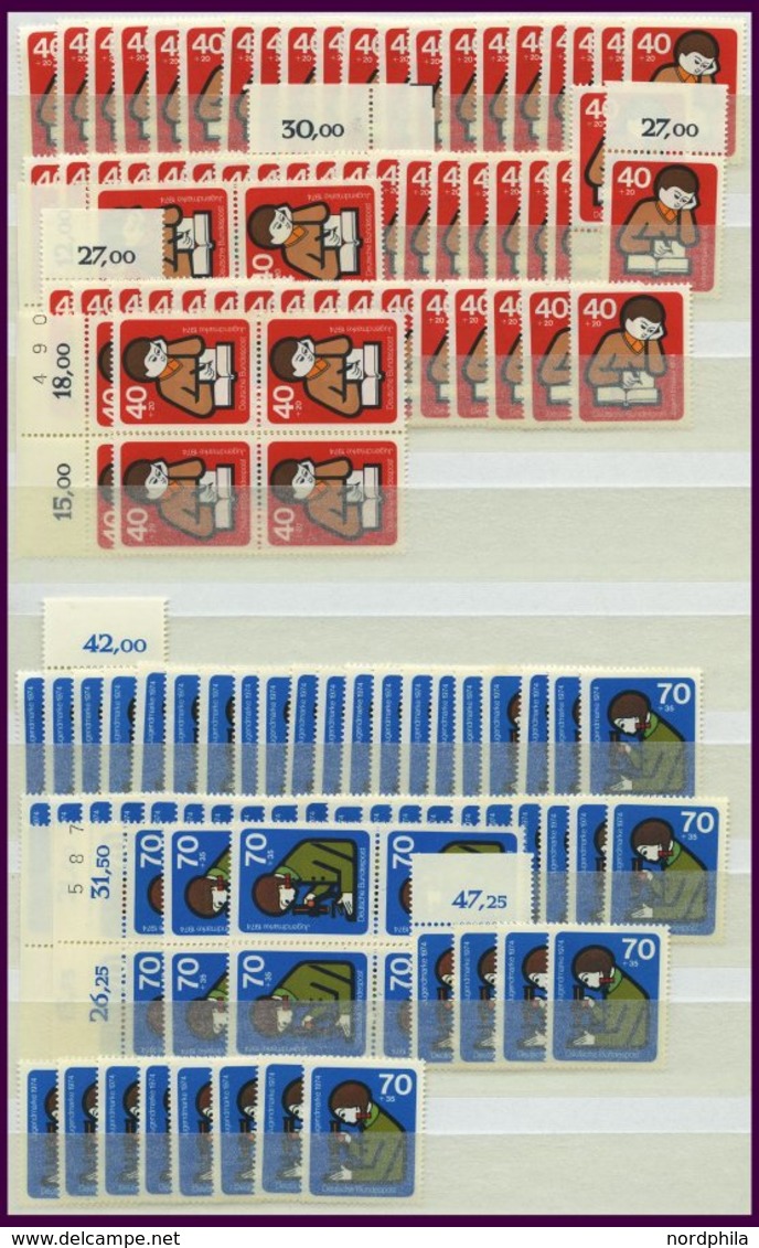 ENGROS 800-03 **, 1974, Jugend, 68 Sätze, Fast Nur Pracht, Mi. 476.- - Abarten Und Kuriositäten