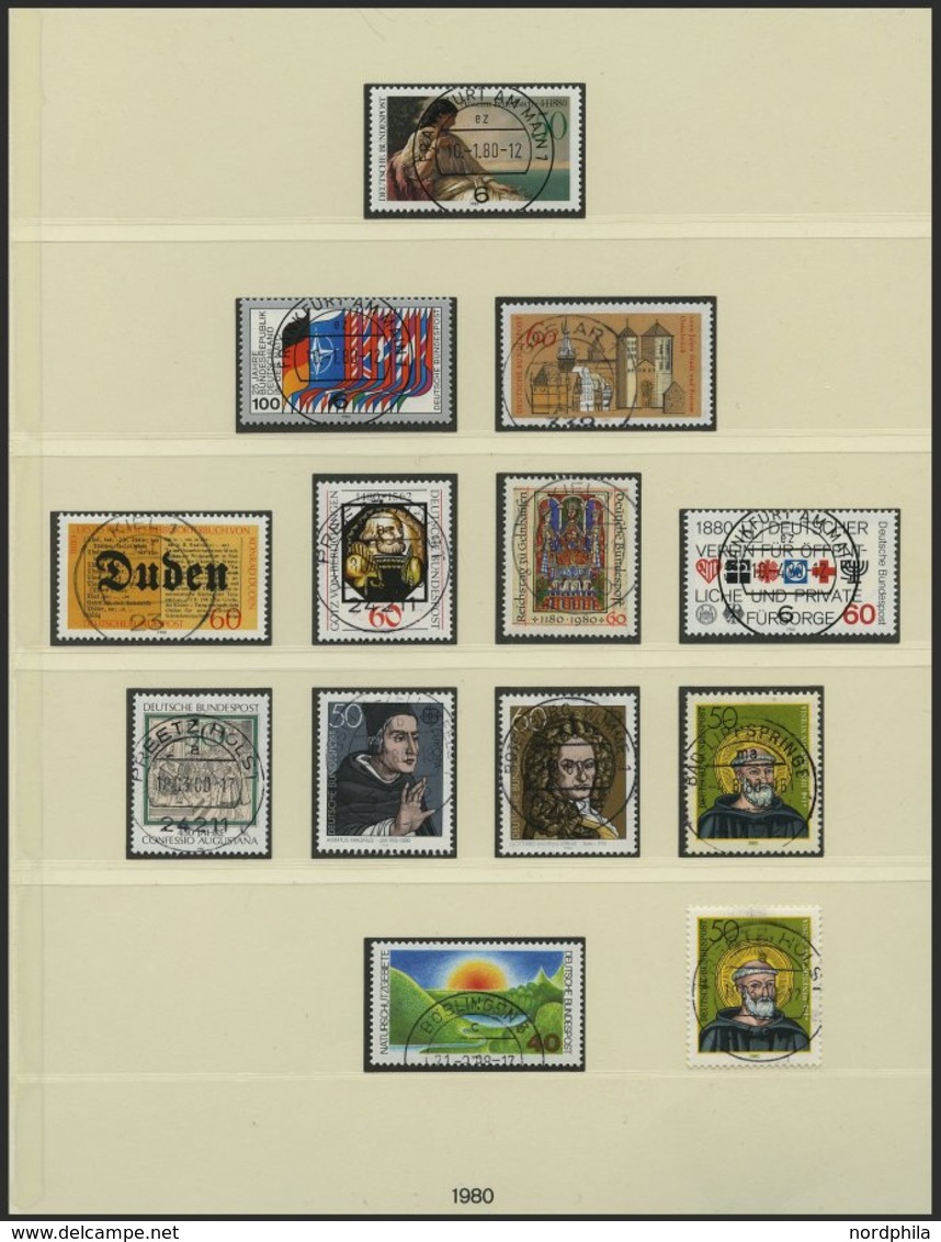 JAHRGÄNGE 1033-1196 O, 1980-83, 4 Komplette Jahrgänge Auf Lindner-Falzlosseiten, Pracht - Used Stamps