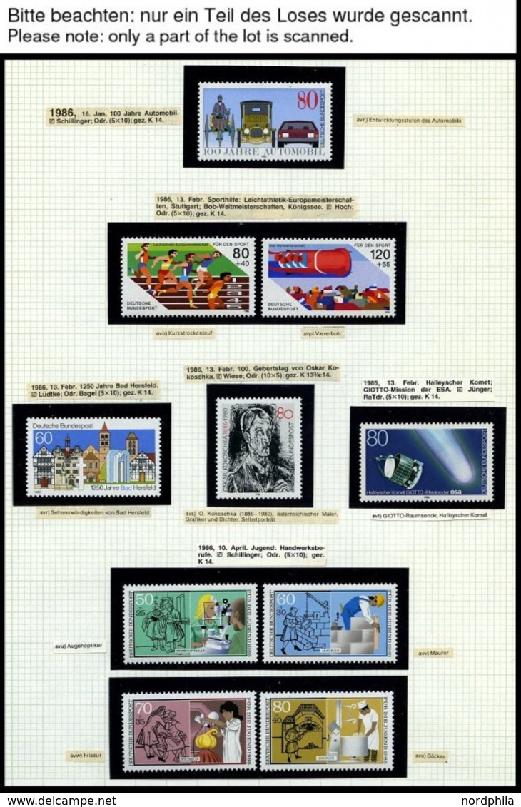 JAHRGÄNGE 1268-1346 **, 1986/7, 2 In Den Hauptnummern Komplette Jahrgänge, Pracht - Oblitérés