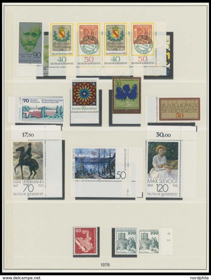 SAMMLUNGEN **, In Den Hauptnummern Komplette Postfrische Sammlung Bundesrepublik Von 1971-81 Und 1983/4 In 2 Lindner Fal - Used Stamps