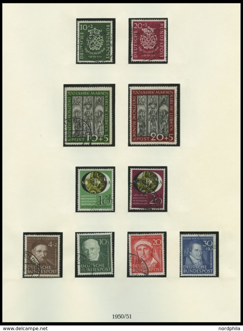 SAMMLUNGEN O, Bis 1970 Komplette Sammlung Bundesrepublik Im Lindner Falzlosalbum, Erhaltung Feinst/Pracht - Used Stamps