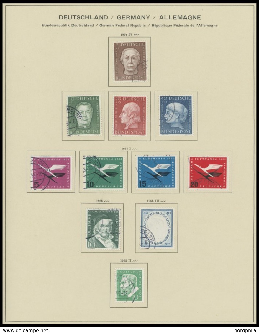 SAMMLUNGEN O, In Den Hauptnummern Komplette Gestempelte Sammlung Bundesrepublik Von 1949-74 Im Schaubekalbum, Fast Nur P - Used Stamps