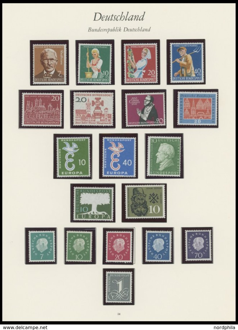 SAMMLUNGEN **,o , Sammlung Bundesrepublik Von 1951-81 In 2 Borekalben, Ab 1957 In Den Hauptnummern Komplett Und Bis Auf  - Used Stamps