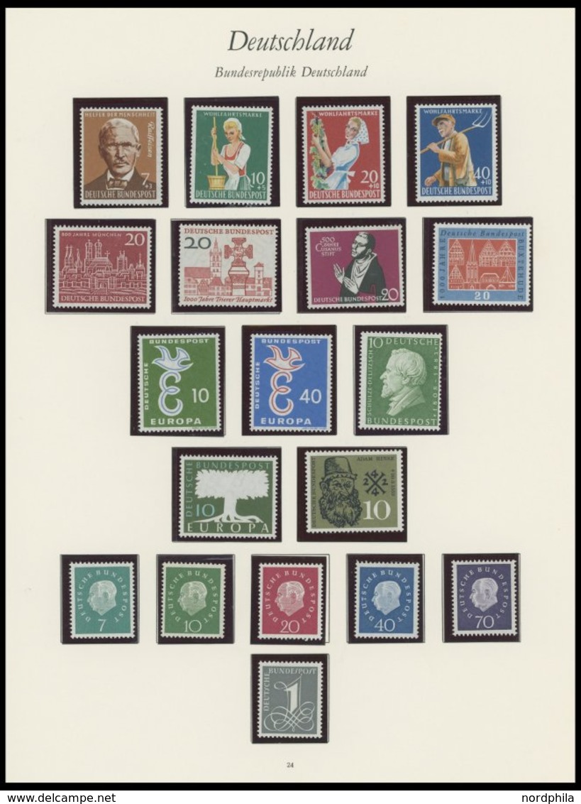 SAMMLUNGEN **,o , Sammlung Bundesrepublik Von 1951-81 In 2 Borekalben, Ab 1957 In Den Hauptnummern Komplett Und Bis Auf  - Oblitérés