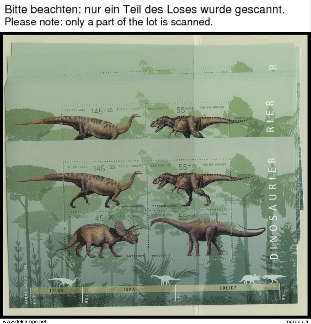 LOTS Aus Bl. 55-73 **, 2000-2008, Reichhaltige Blockpartie: Bl. 55 (46x), 58(30x), 59 (39x), 60 (36x), 61 (13x), 62 (19x - Used Stamps
