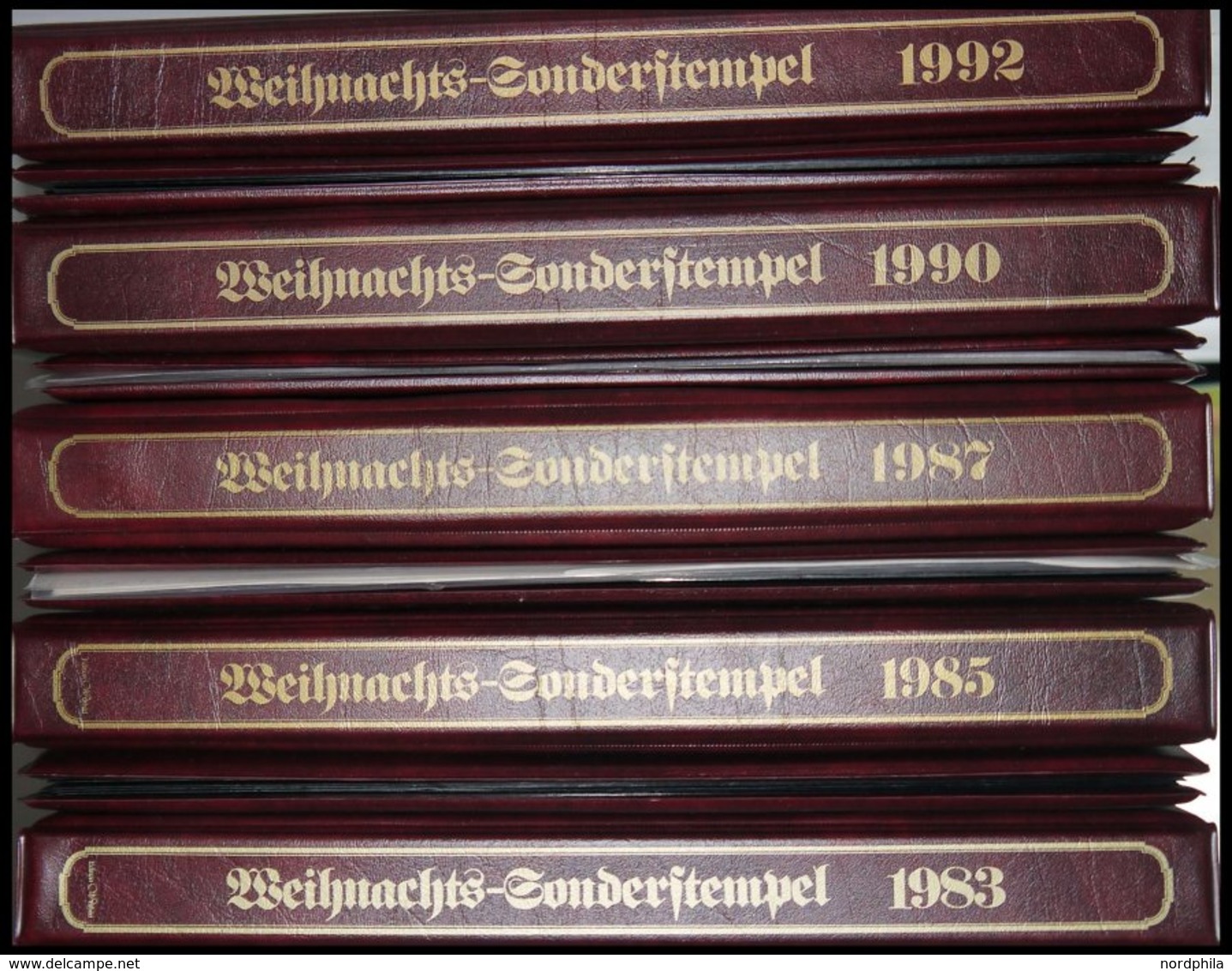 LOTS Weihnachts-Sonderstempel - Edition Weltbildverlag, 194 Nummerierte Und Frankierte Weihnachtsumschläge Von 1983-87 U - Oblitérés