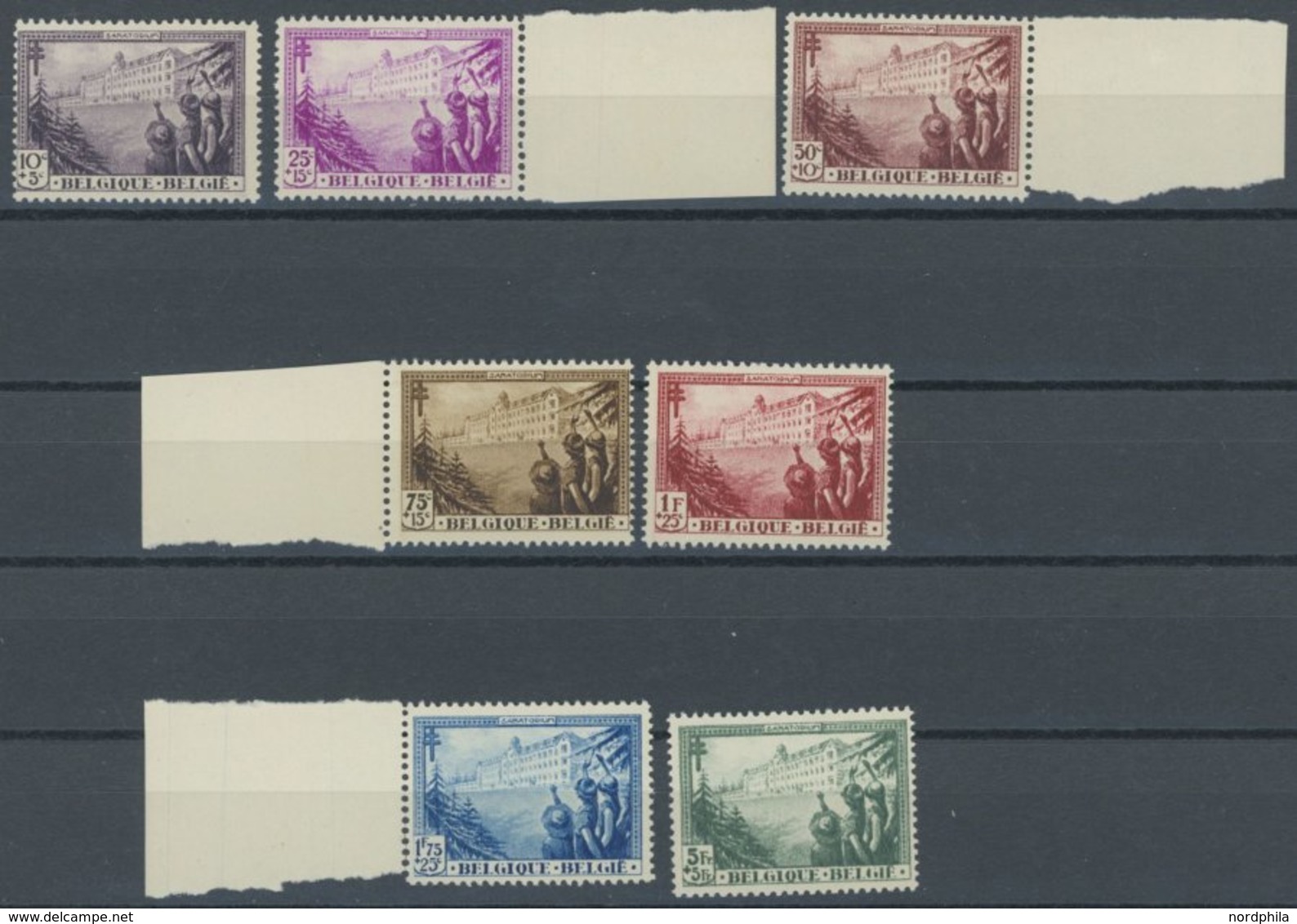 BELGIEN 347-53 **, 1932, Tuberkulose, Prachtsatz, Mi. 250.- - Belgium