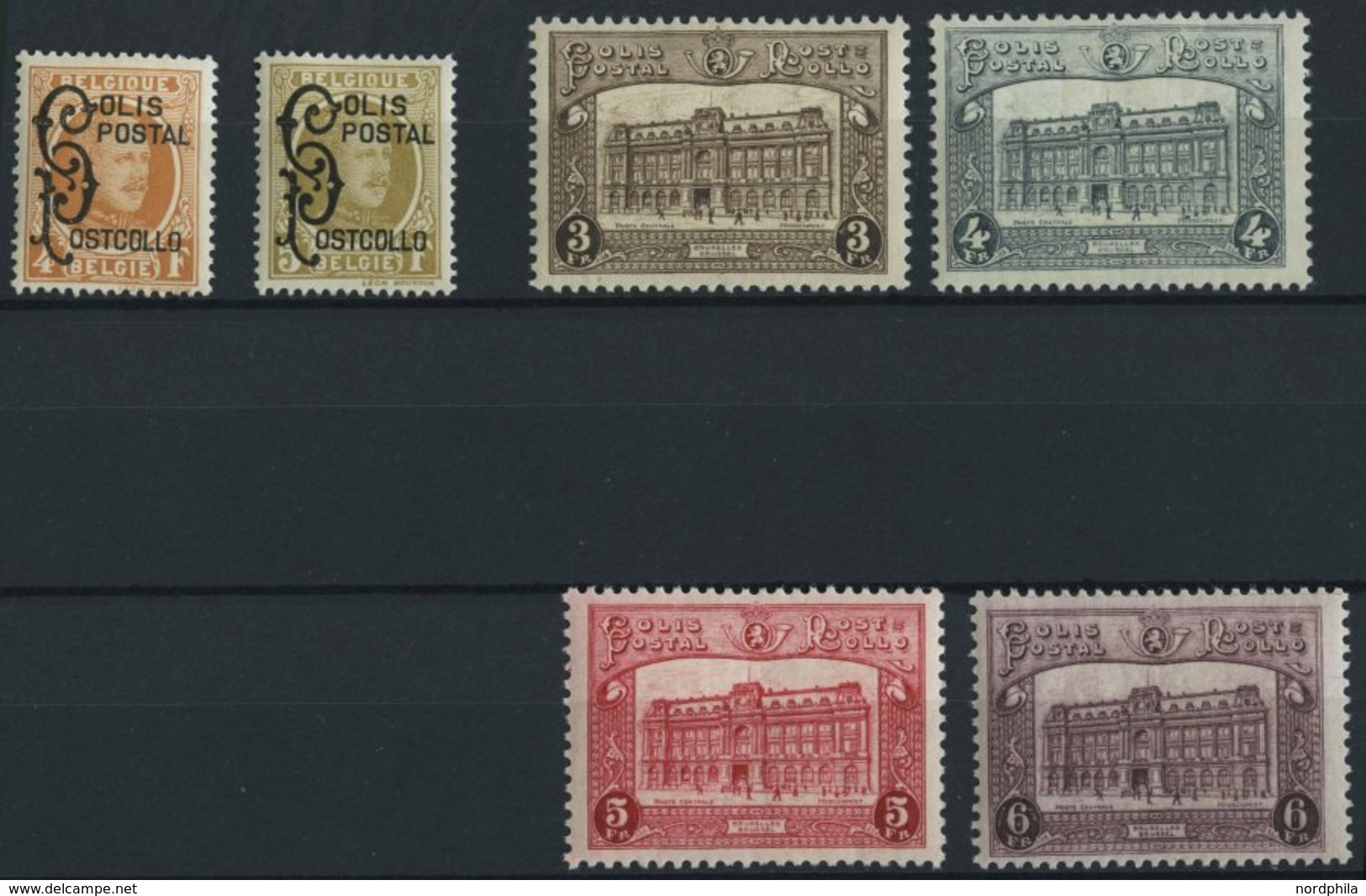 POSTPAKETMARKEN PP 1-6 *, 1928-30, König Albert I Und Hauptpostamt, Falzerst, 2 Prachtsätze - Bagagli [BA]