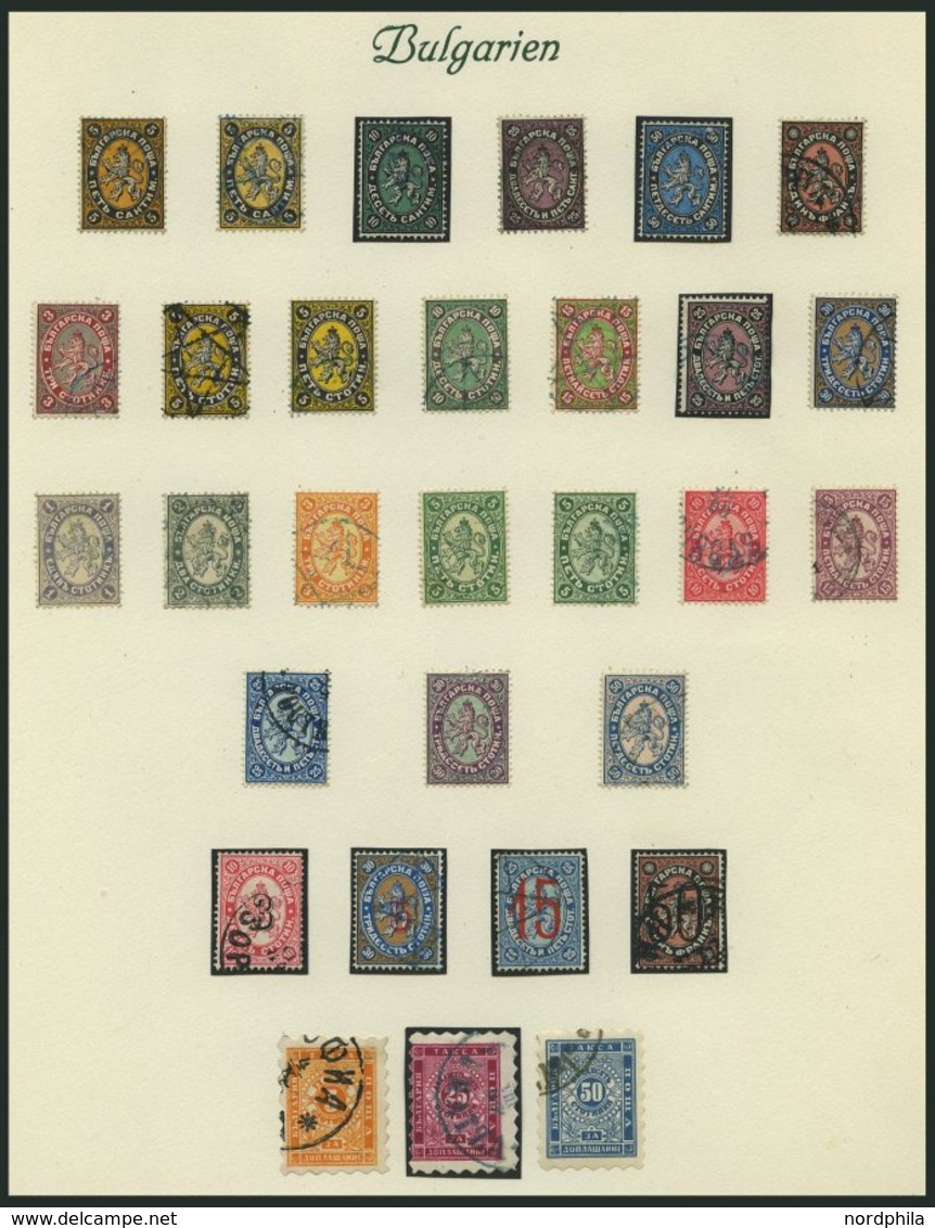 SAMMLUNGEN, LOTS O, 1879-1889, Saubere Alte Sammlung Bulgarien In Prachterhaltung, Mit Mi.Nr. 1-37 Und Porto Nr. 1-9 Ges - Lots & Serien