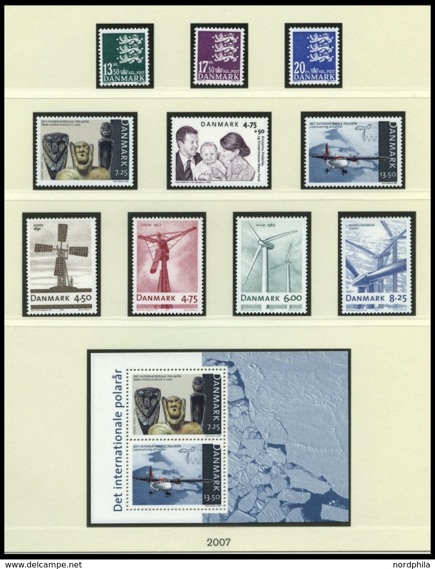 SAMMLUNGEN, LOTS **, Wohl Komplette Postfrische Sammlung Dänemark Von 1972-2008 In 3 Lindner Falzlosalben, Sehr Hoher No - Sonstige & Ohne Zuordnung