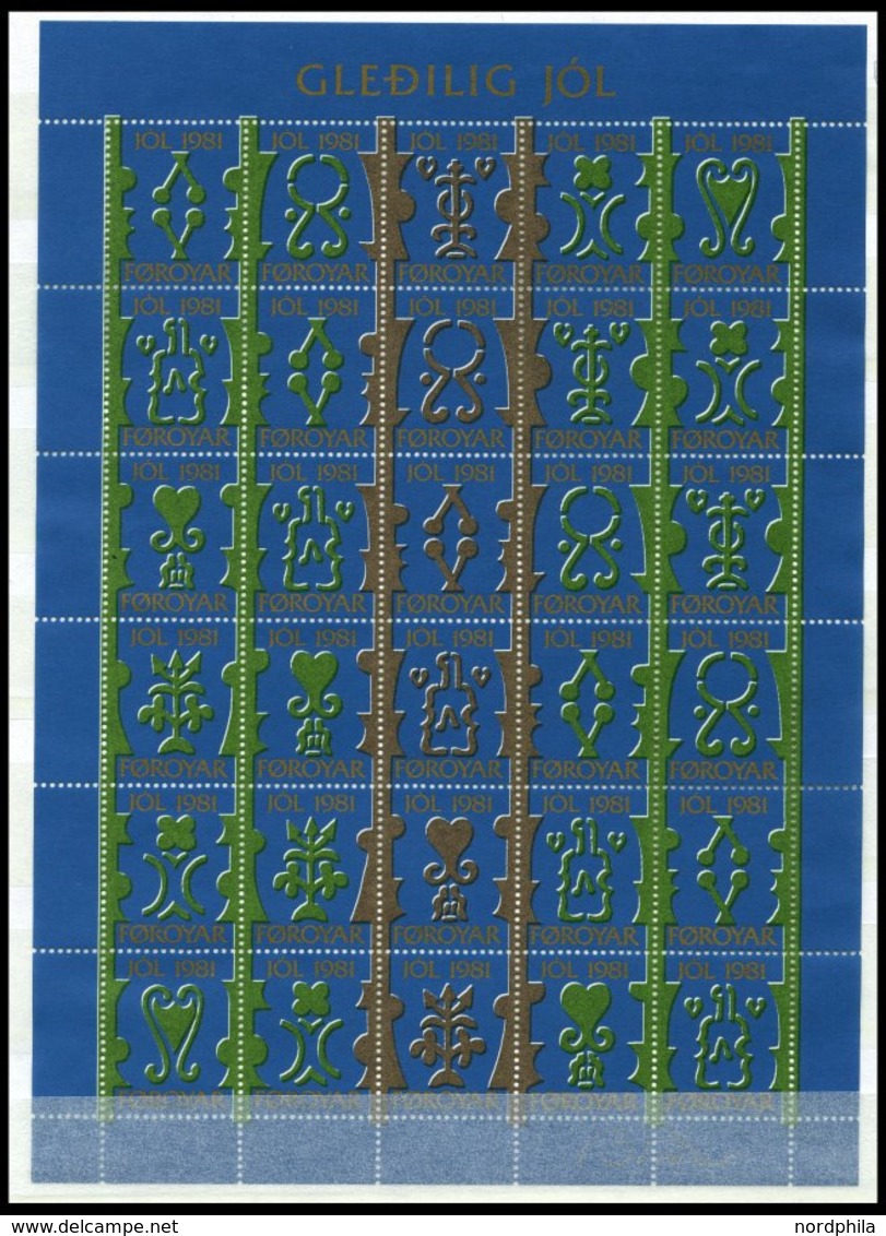 FÄRÖER **, 1975-82, Komplett Bis Auf Mi.Nr. 48-52 Und 75-78, Prachterhaltung - Altri & Non Classificati