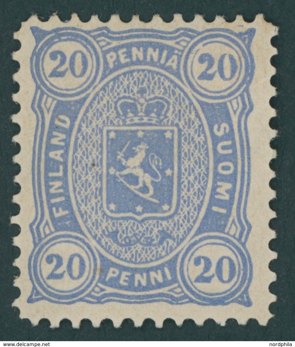 FINNLAND 16By *, 1881, 20 P. Blau, Gezähnt L 121/2, Falzrest, Pracht, Mi. 70.- - Autres & Non Classés