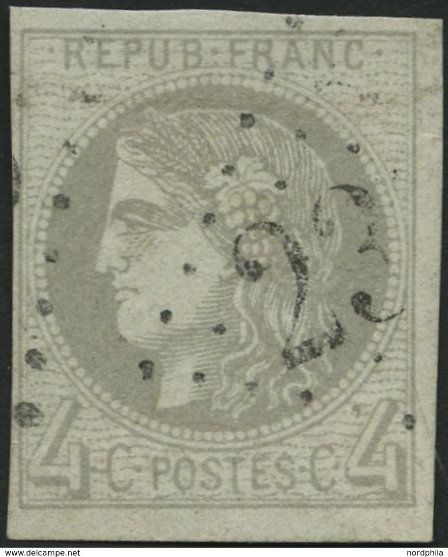 FRANKREICH 38a O, 1870, 4 C. Grau, Feinst (kleine Knitterspur), Mi. 250.- - Other & Unclassified