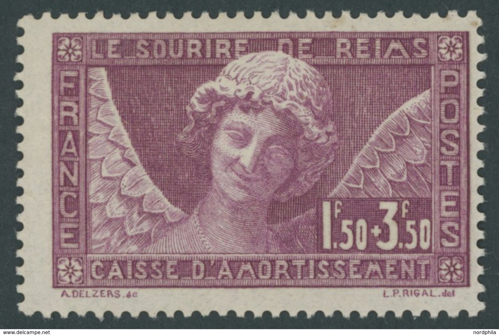 FRANKREICH 248 **, 1930, 1.50 Fr. Lächeln Von Reims, Postfrisch, Pracht, Mi. 120.- - Sonstige & Ohne Zuordnung