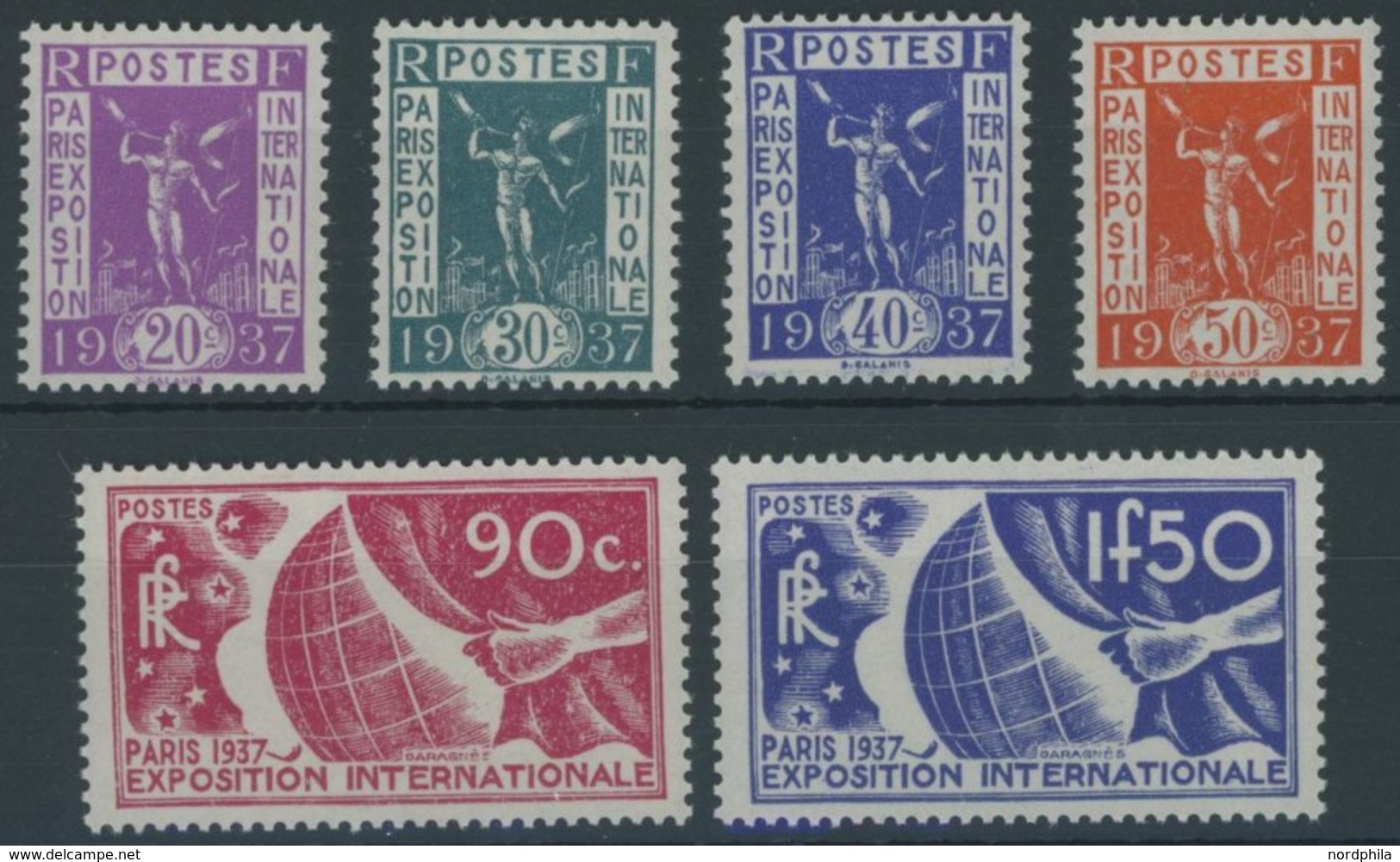 FRANKREICH 328-33 **, 1936, Weltausstellung, Postfrischer Prachtsatz, Mi. 70.- - Sonstige & Ohne Zuordnung