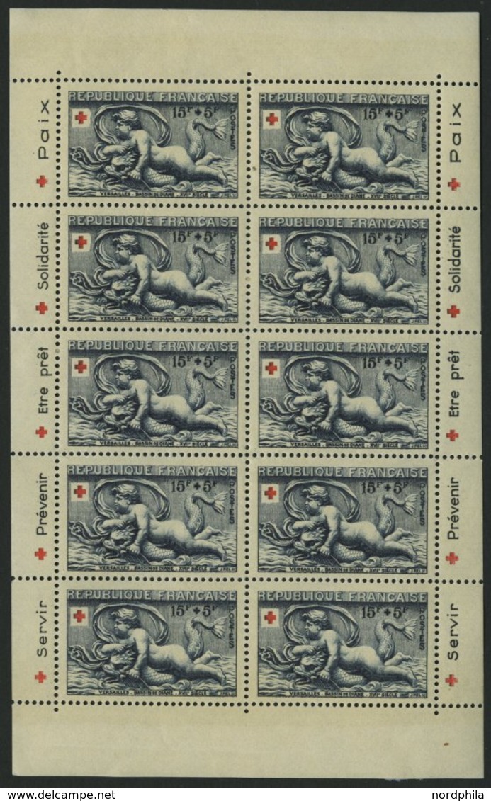 FRANKREICH 956 H-Bl. **, 1952, Heftchenblatt Rotes Kreuz (10), Pracht - Autres & Non Classés