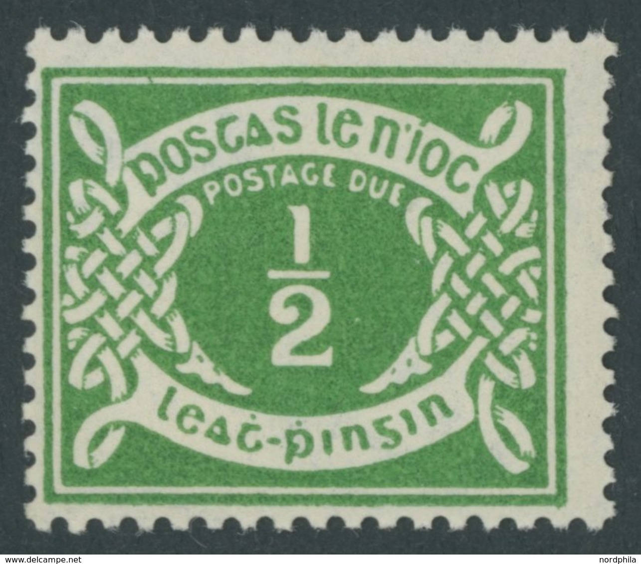 PORTO P 1 **, 1925, 1/2 Pg. Gelbgrün, üblich Gezähnt, Postfrisch, Pracht, Mi. 120.- - Portomarken