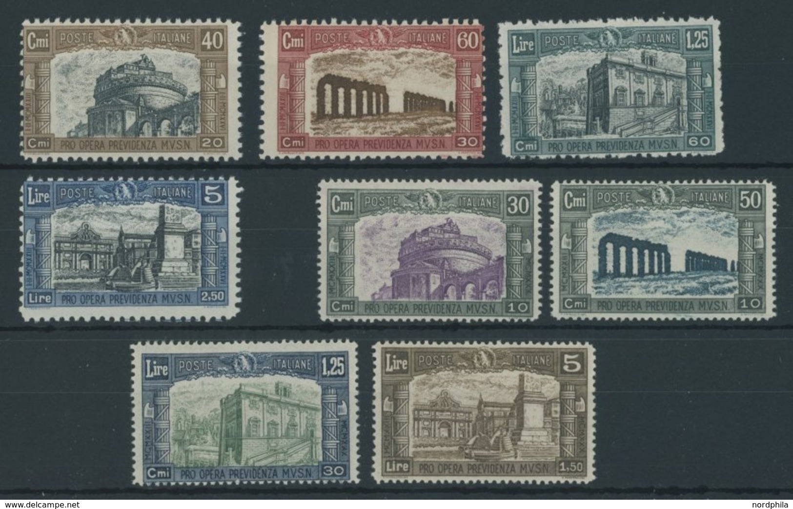 ITALIEN 249-52,333-36 **, 1926/30, Nationalmiliz I Und III, 2 Postfrische Prachtsätze, Mi. 65.- - Usati