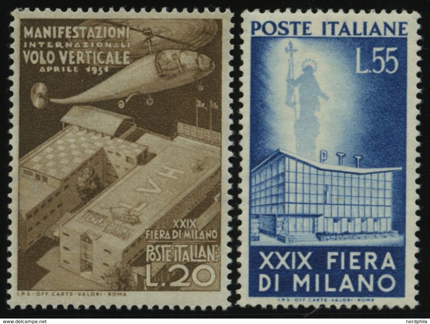 ITALIEN 830/1 **, 1951, Mailänder Messe, Pracht, Mi. 110.- - Oblitérés