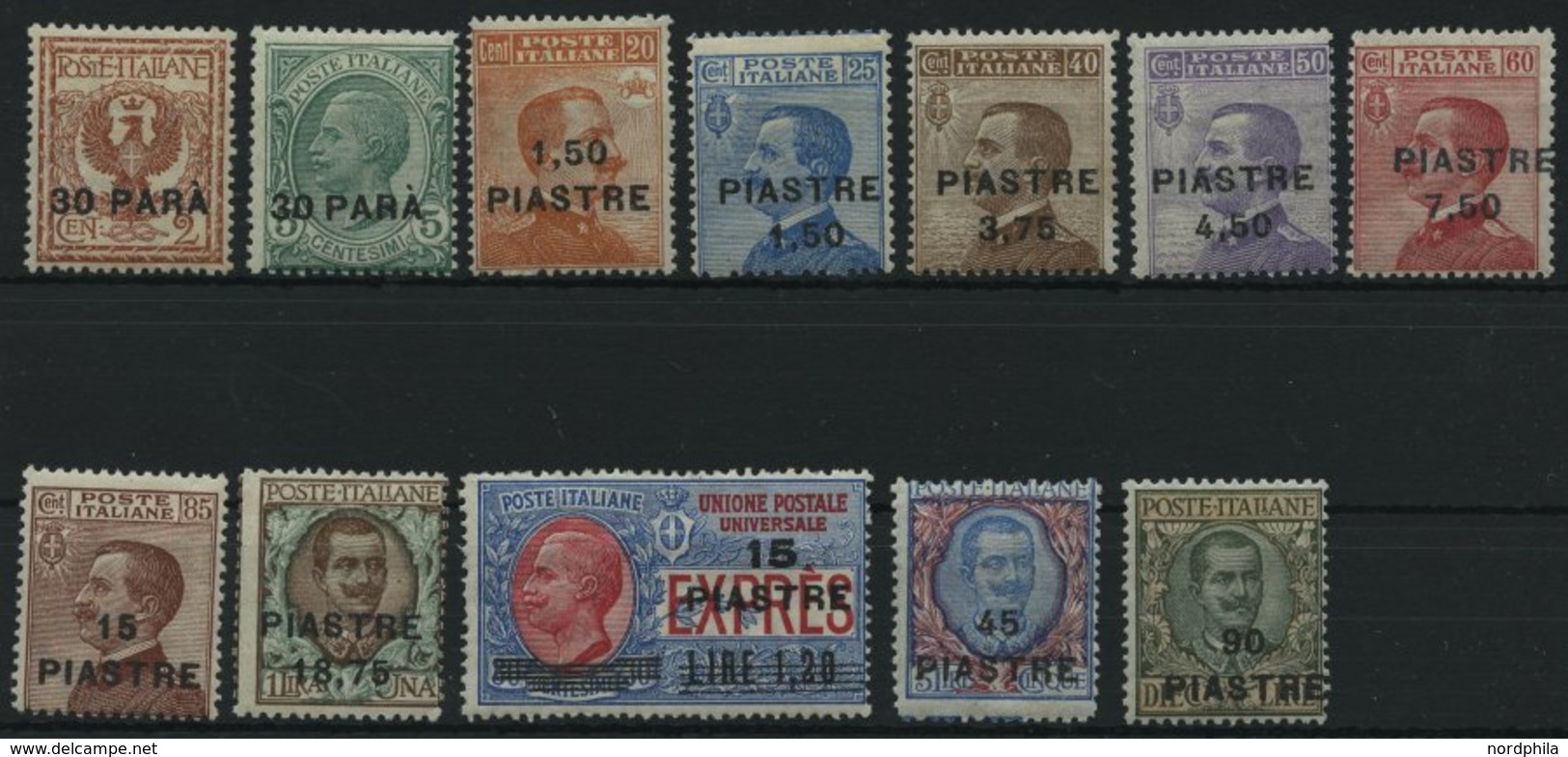 POST IM AUSLAND 60-71 (*), Italienische Post In Der Levante: 1922, Konstantinopel, Aufdruck Mit Akzent, Falzrest, Pracht - Autres & Non Classés