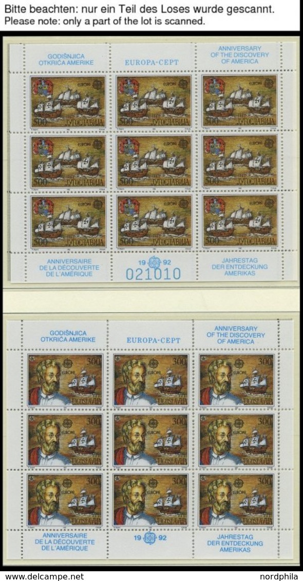 JUGOSLAWIEN KB **, 1970-94, Europa, Alle 25 Kleinbogensätze Komplett, Pracht - Altri & Non Classificati