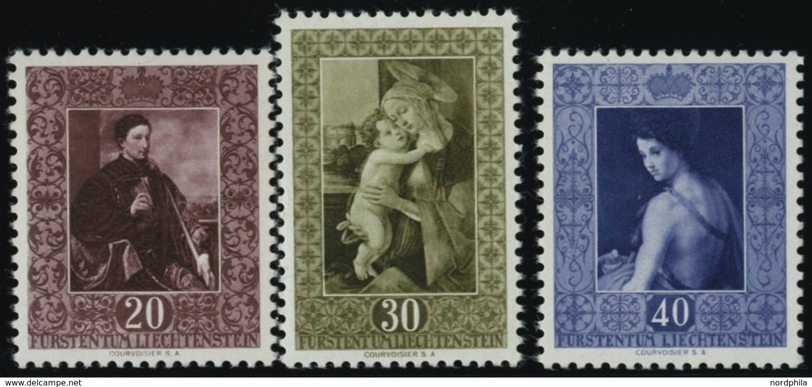 LIECHTENSTEIN 306-08 **, 1952, 3. Gemäldeserie, Prachtsatz, Mi. 140.- - Sonstige & Ohne Zuordnung