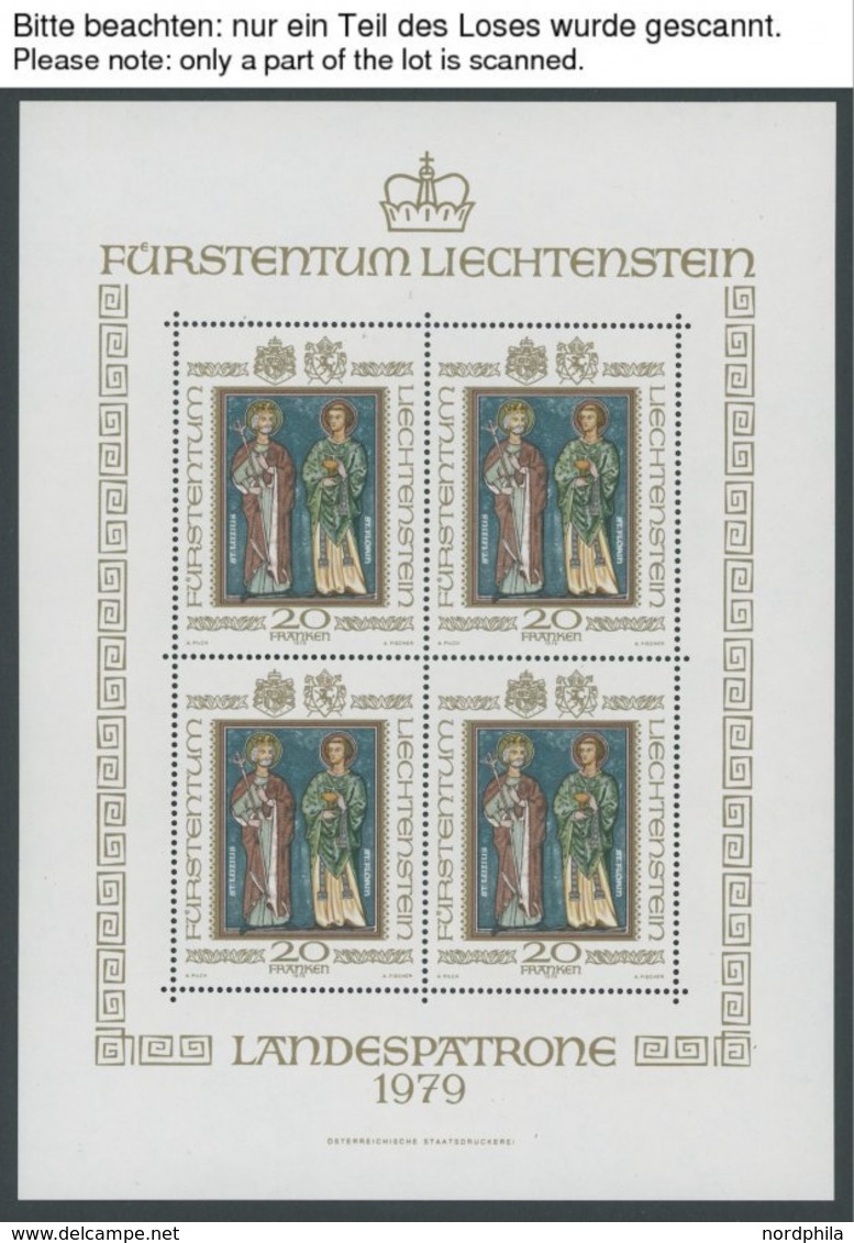 LIECHTENSTEIN 706-90KB **, 1978-81, Komplett In Kleinbogen, U.a. Mit Mi.Nr. 713-16, 725-27, 734, 743-48, 757-60, Postfri - Other & Unclassified