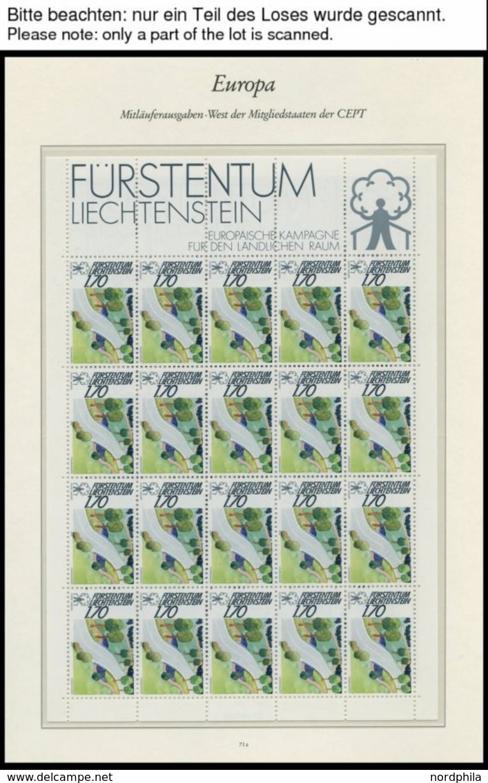 LIECHTENSTEIN 939-41KB **, 1988, Europäische Kampagne Für Den Ländlichen Raum In Kleinbogen, Pracht - Other & Unclassified