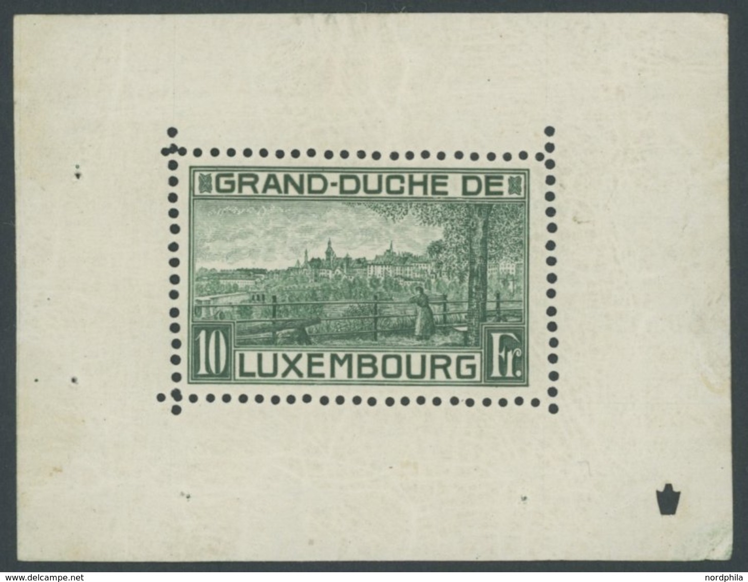 LUXEMBURG Bl. 1II *, 1923, Block Prinzessin Elisabeth, Falzrest Im Oberrand, Marke Postfrisch, Pracht - Sonstige & Ohne Zuordnung