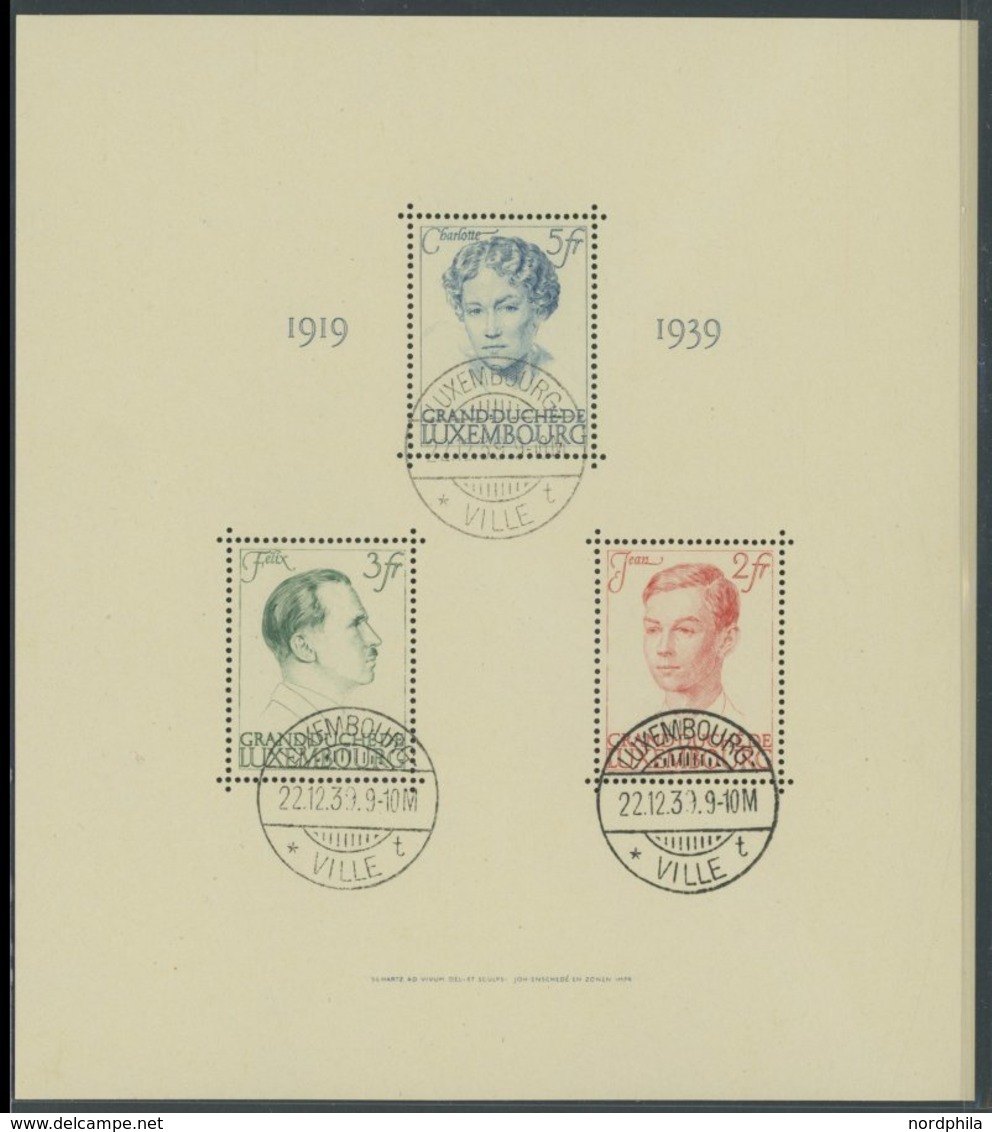 LUXEMBURG Bl. 3 O, 1939, Block Caritas, Sonderstempel, Pracht, Mi. 150.- - Other & Unclassified