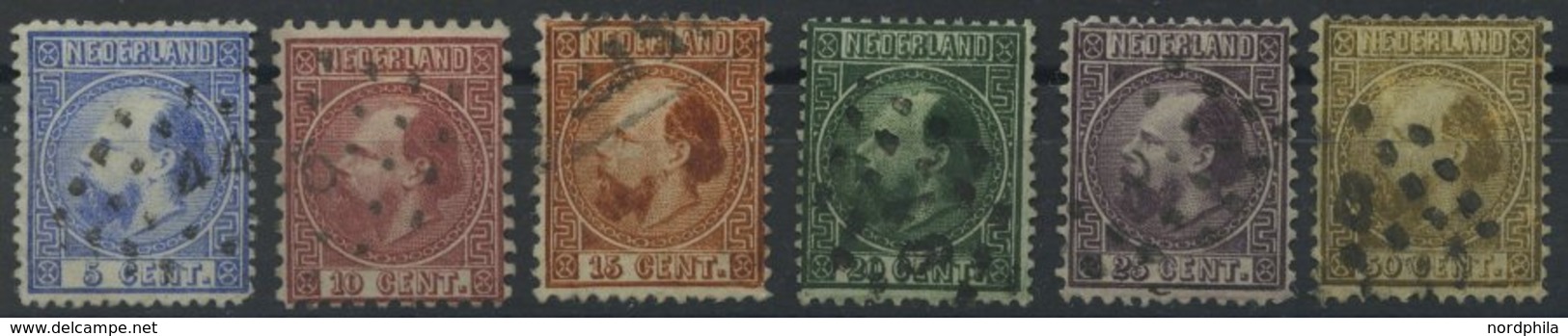 NIEDERLANDE 7-12 O, 1867, König Willem III, Prachtsatz - Sonstige & Ohne Zuordnung