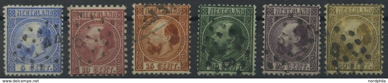 NIEDERLANDE 7-12 O, 1867, König Willem III, Prachtsatz - Autres & Non Classés