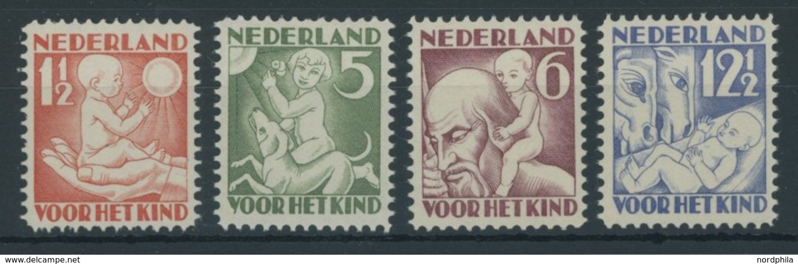 NIEDERLANDE 236-39A **, 1930, Die Vier Jahreszeiten, Gezähnt K 121/2, Postfrischer Prachtsatz, Mi. 65.- - Autres & Non Classés