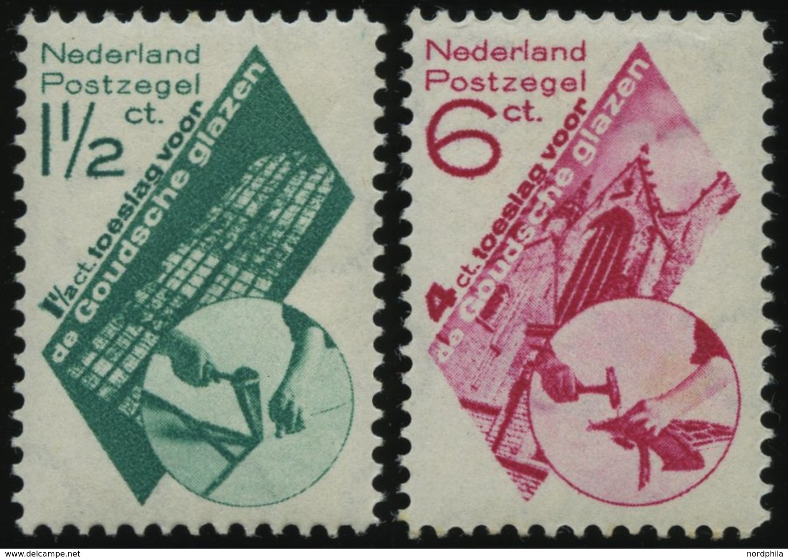 NIEDERLANDE 243/4 *, 1931, St.-Janskerk, Falzrest, Pracht - Autres & Non Classés