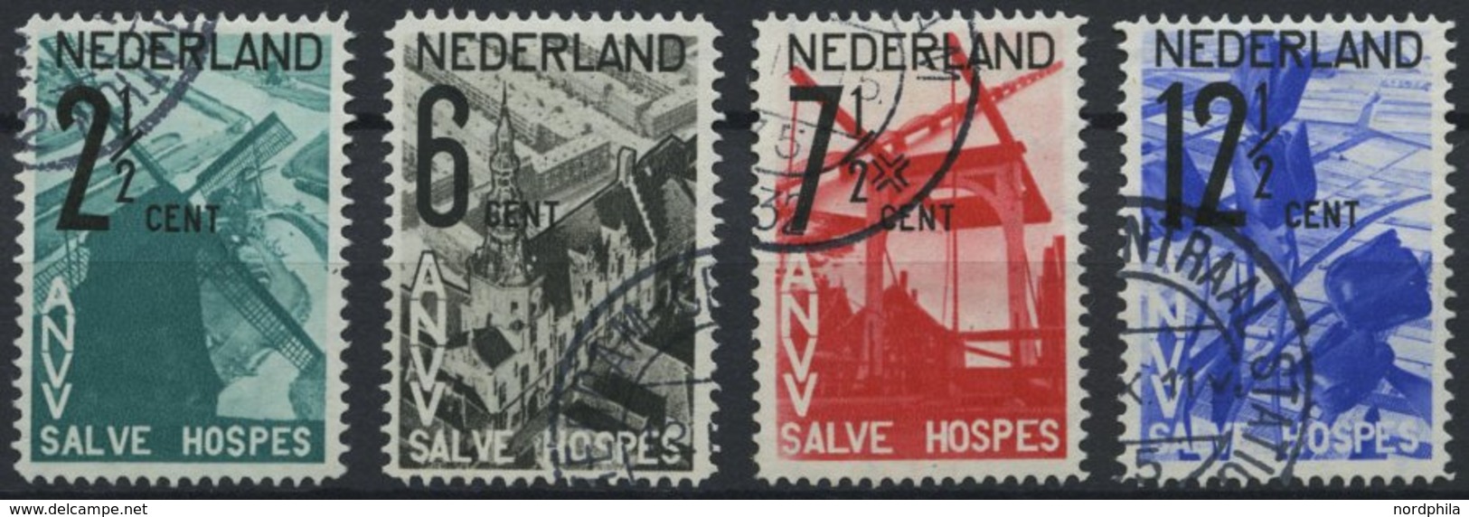 NIEDERLANDE 249-52 O, 1932, Fremdenverkehr, Prachtsatz, Mi. 55.- - Autres & Non Classés