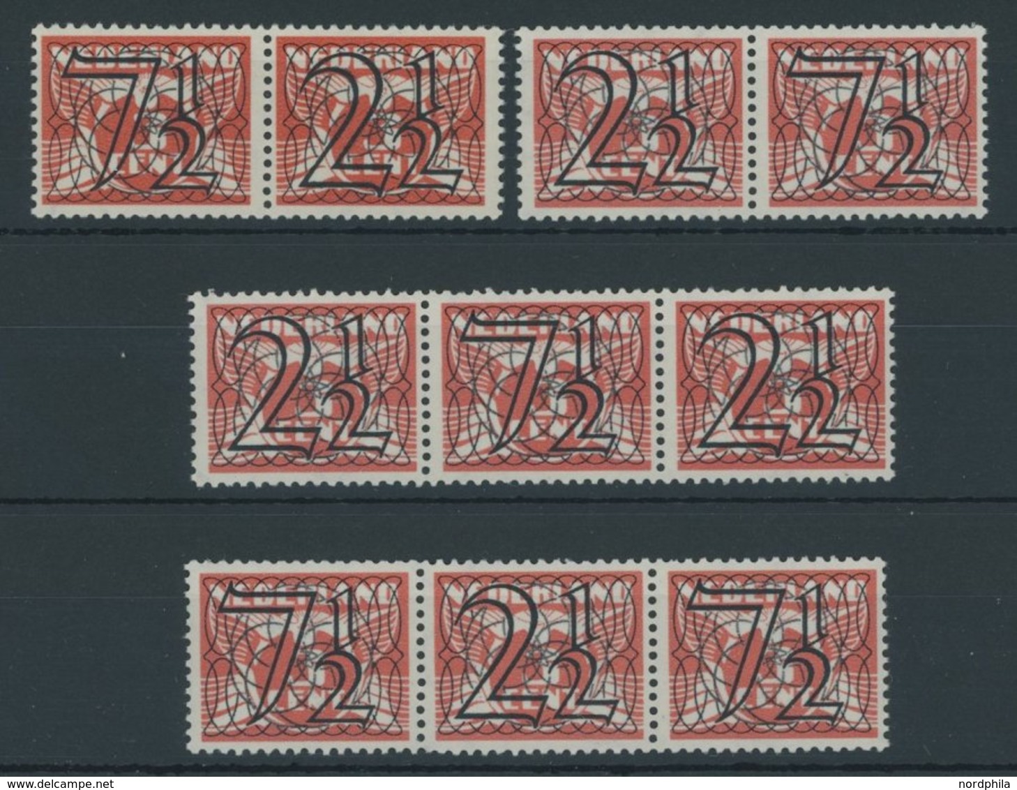 NIEDERLANDE 357,359 **, 1940, 21/2 Und 71/2 C. Fliegende Taube, Alle 4 Zusammendrucke, Postfrisch, Pracht, Mi. 118.- - Altri & Non Classificati