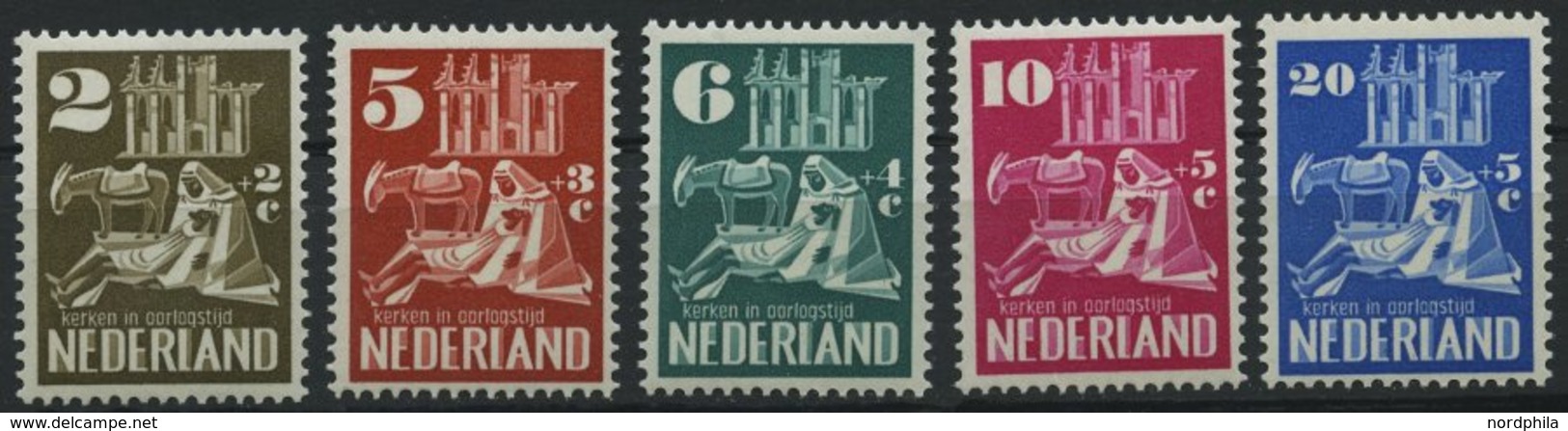 NIEDERLANDE 558-62 **, 1950, Wiederaufbau, Prachtsatz, Mi. 90.- - Altri & Non Classificati