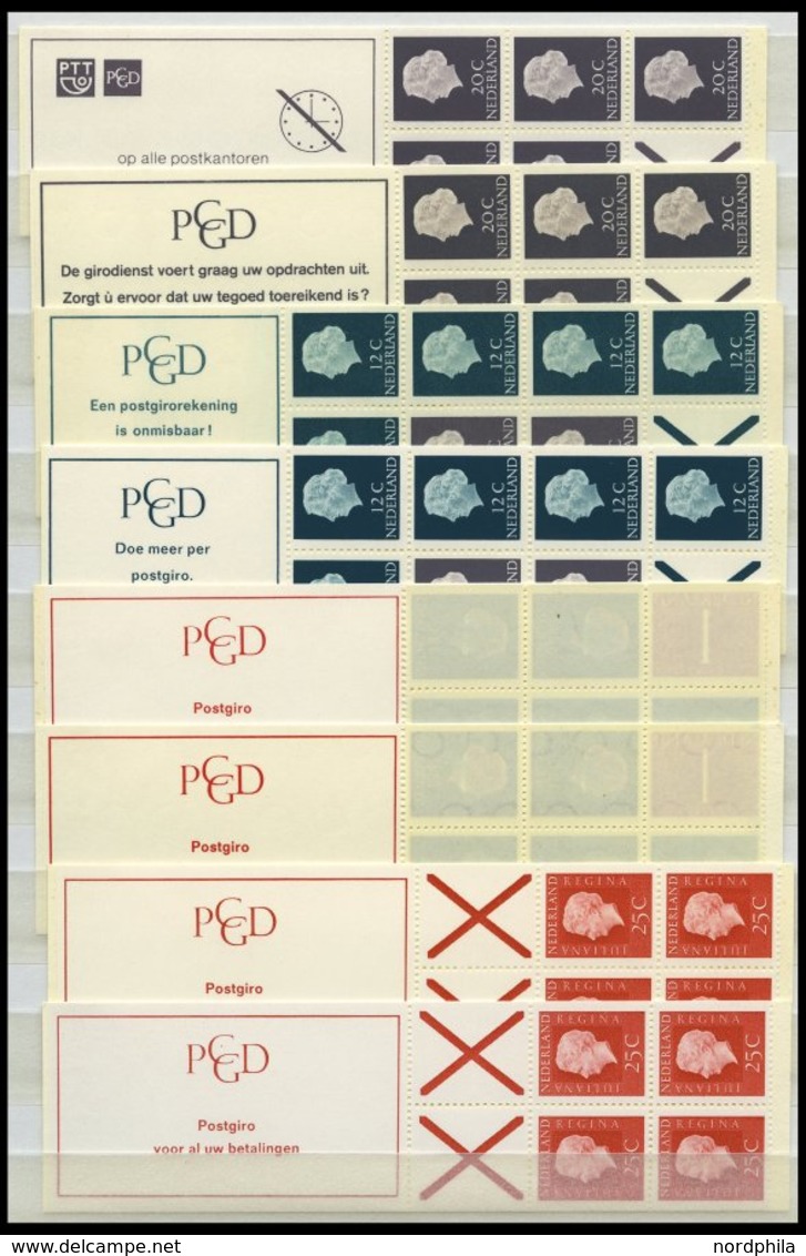 ZUSAMMENDRUCKE MH **, 1967-73, 14 Verschiedene Markenheftchen, MH 15 Endwert Senkrechter Bug Sonst Pracht - Carnets Et Roulettes