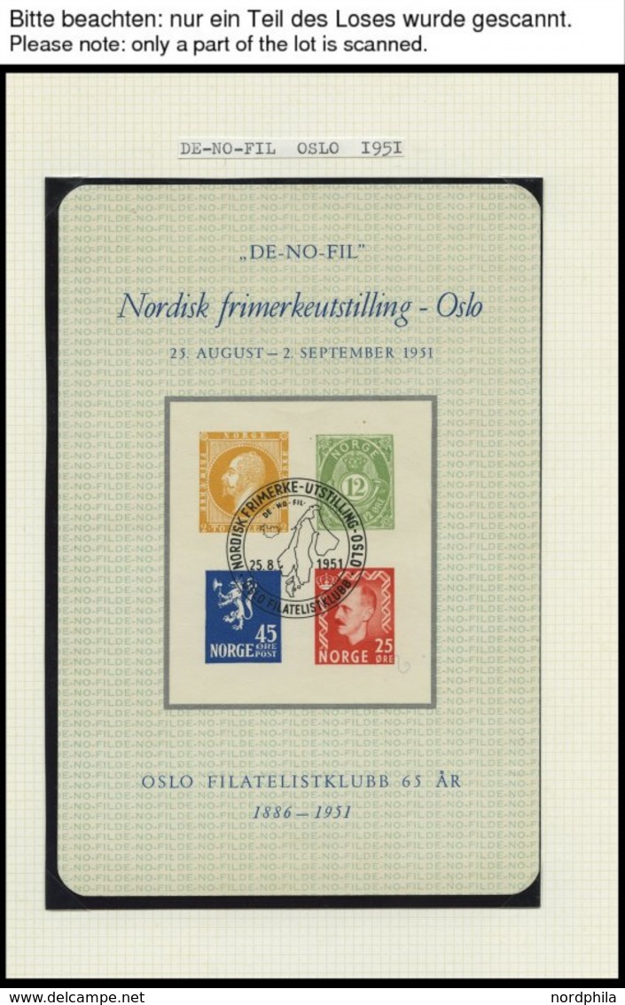 SAMMLUNGEN, LOTS *, 1951-91, 16 Verschiedene Minneblokker Mit Sonderstempel, Pracht - Collezioni