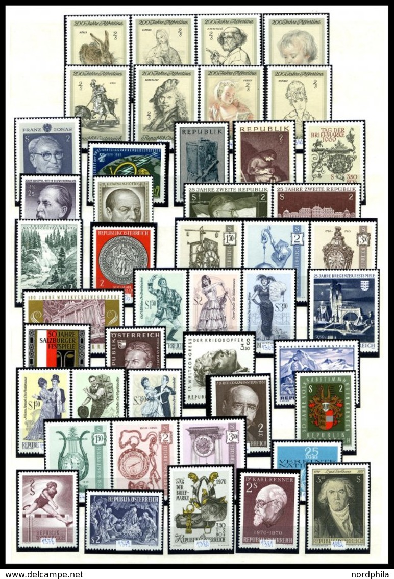 SAMMLUNGEN **, postfrische Sammlung Österreich von 1959-2000 im Einsteckbuch, komplett bis auf Freimarken-Ausgaben, Prac
