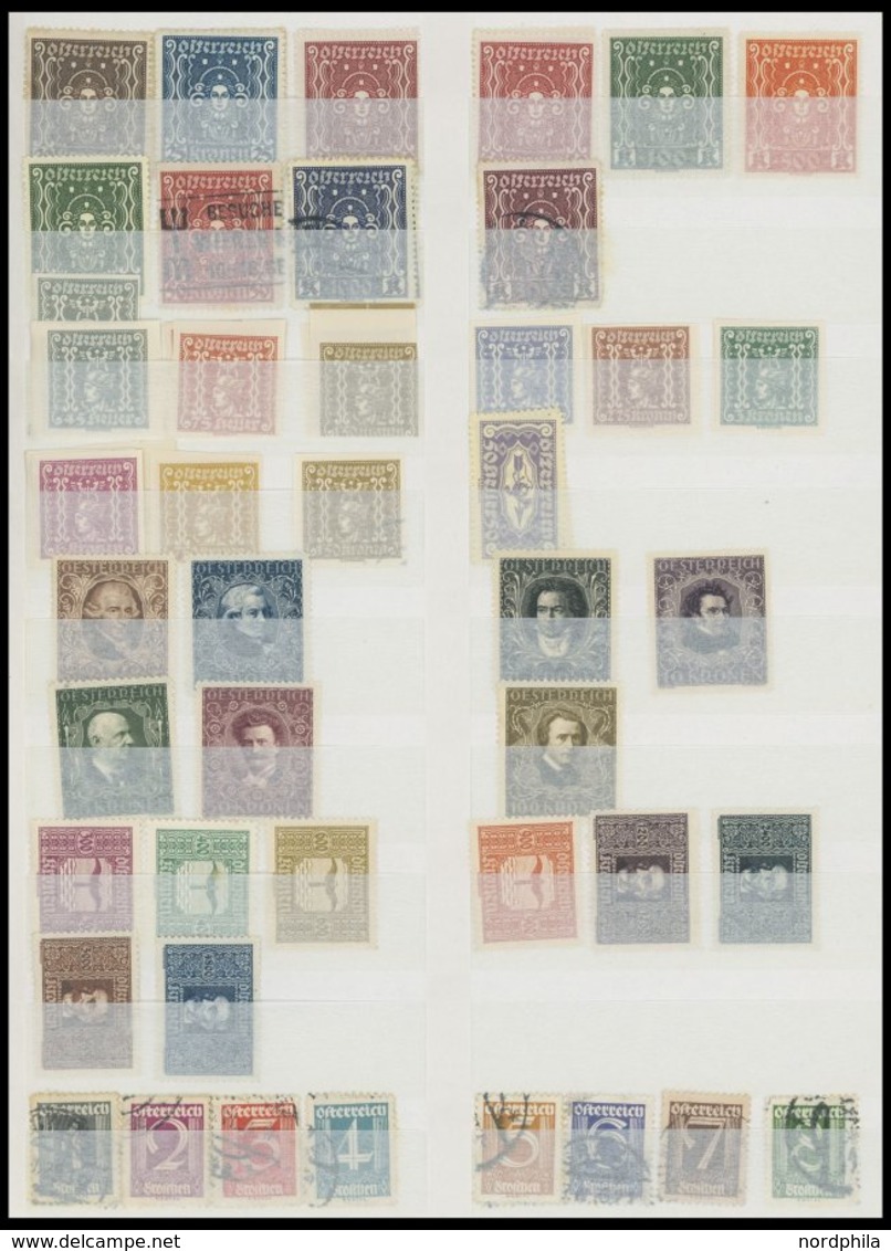 SAMMLUNGEN O,**,* , überwiegend Gestempelte Sammlung Österreich Von 1867-2003 Mit Einigen Mittleren Ausgaben Und Portoma - Collections